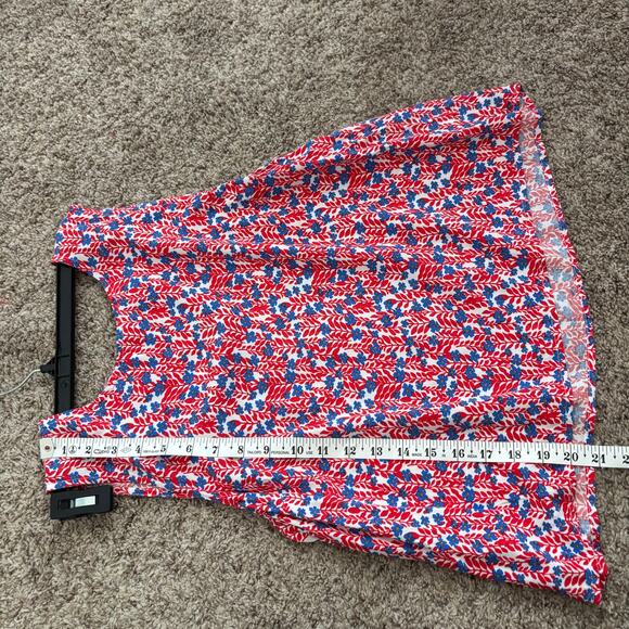 Bundle of (2) J Crew Floral Printed Tops Poplin / Shell Tank Femenine Sz L - Picture 15 of 15